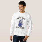 Grappige Grim Reaper Kat Halloween Kostuum Trui (Voorkant volledig)