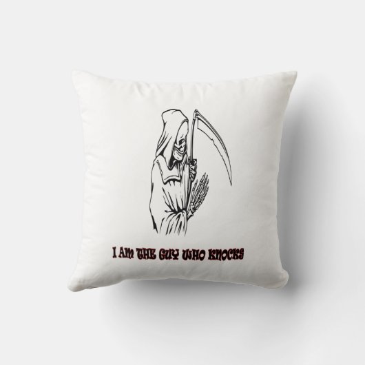 Grappige Grim Reaper Quote Spooky Halloween Night Kussen (Achterkant)