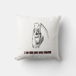 Grappige Grim Reaper Quote Spooky Halloween Night Kussen