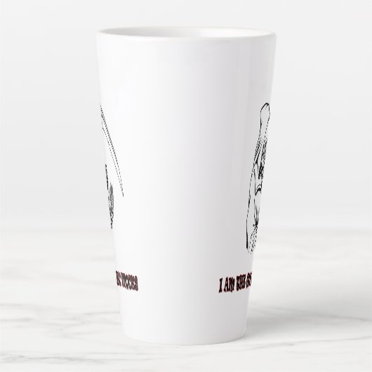 Grappige Grim Reaper Quote Spooky Halloween Night Latte Mok (Voorkant)