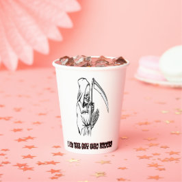 Grappige Grim Reaper Quote Spooky Halloween Night Papieren Bekers