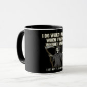 Grappige Grim Reaper "Vraag mijn vrouw" echtgenoot Mok (Voorkant links)