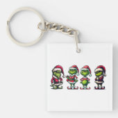 Grappige Grinch Dat is het ik ga niet 2 zijdig Sleutelhanger (Voorkant)