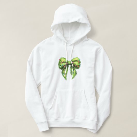 Grappige Grinchmas Coquette Bow Hoodie (Design voorkant)