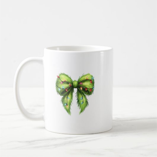 Grappige Grinchmas Coquette Bow Koffiemok (Links)