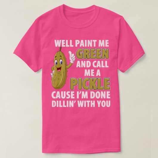 Grappige Groene Augurk Dillin Grap Pun Vegetarisch T-shirt (Design voorkant)