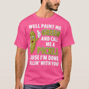 Grappige Groene Augurk Dillin Grap Pun Vegetarisch T-shirt