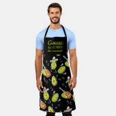 Grappige groene avocado muziek band patroon guac s schort (Gedragen)