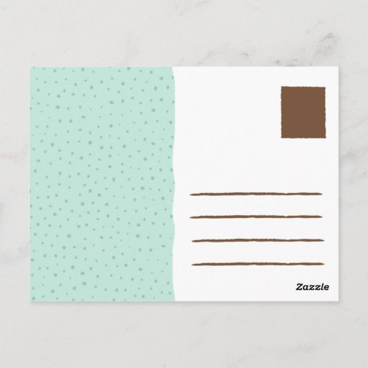 Grappige Groene Beer Ik Hou Van Jou Briefkaart (Achterkant)