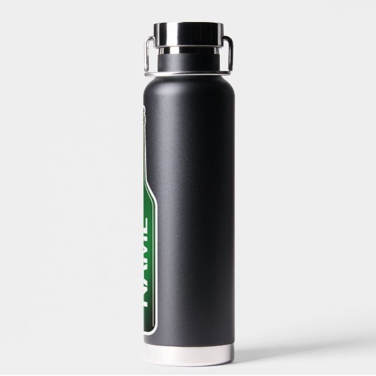 Grappige groene bierfles gepersonaliseerde waterfl waterfles (Achterkant)