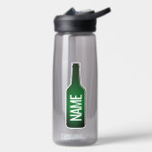 Grappige groene bierfles logo aangepaste waterfles (Links)