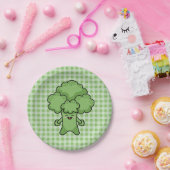 Grappige Groene Broccoli Papieren Bordje (Feest)