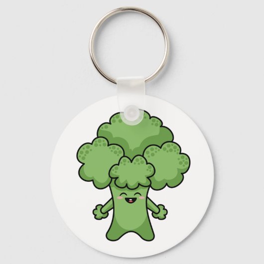 Grappige Groene Broccoli Sleutelhanger (Voorkant)