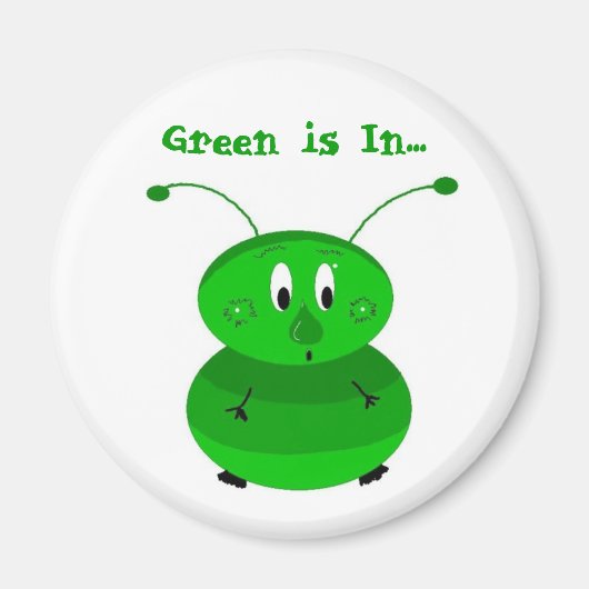 Grappige Groene Bug Magneet (Voorkant)