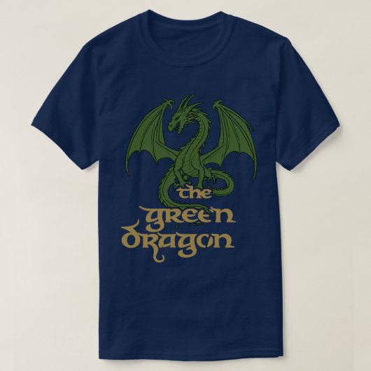 Grappige groene draak taverne houdt van draken t-shirt (Design voorkant)