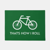 Grappige groene fietsdeurmat - Zo rol ik Deurmat (Voorkant)