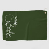 Grappige groene golf grap golfhanddoek (Horizontaal)