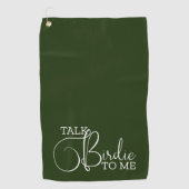 Grappige groene golf grap golfhanddoek (Voorkant)