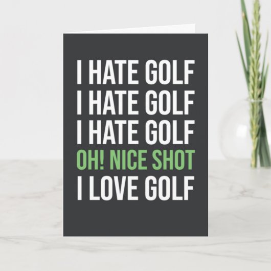 Grappige Groene Golfkaart Voor Golfer Humor Kaart (Voorkant)