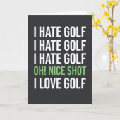 Grappige Groene Golfkaart Voor Golfer Humor Kaart (Gele Bloem)