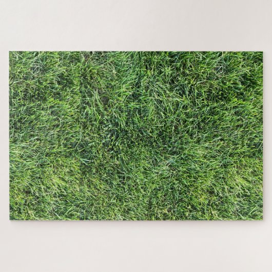Grappige groene gras textuur patroon echte foto le legpuzzel (Horizontaal)