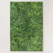 Grappige groene gras textuur patroon echte foto le legpuzzel (Verticaal)