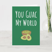 Grappige Groene Guacamole Kaarten Avocado Schattig (Voorkant)