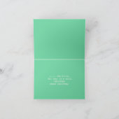 Grappige groene kerst hert woordspeling feestdagen kaart (Binnen)