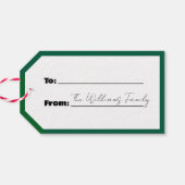 Grappige Groene Kerst Laxmas Lacrosse Cadeaulabel (Achterkant Horizontaal)