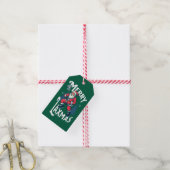 Grappige Groene Kerst Laxmas Lacrosse Cadeaulabel (Met Touw)
