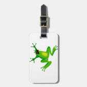 Grappige Groene Kikker Bagage Labels (Voorkant verticaal)