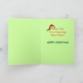 Grappige Groene Kikker Kerstman Pet Kerstgejuich Feestdagen Kaart (Binnen)