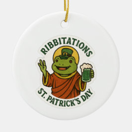 Grappige Groene Kikker St. Patrick's Dag  Keramisch Ornament