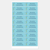 Grappige groene kikker swatting vlieg cartoon gepe labels (Vel)