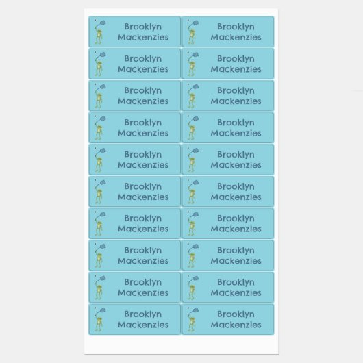 Grappige groene kikker swatting vlieg cartoon gepe labels (Vel)