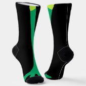 Grappige groene kikkerpoot Voeten Sokken Knie Dier (Gebogen)