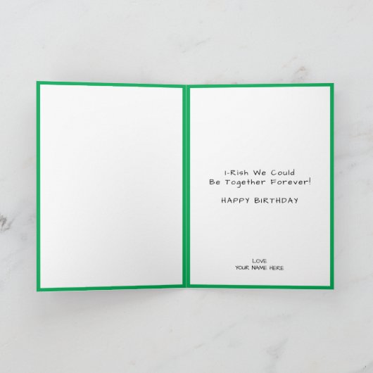 Grappige Groene Klaver St Patrick's Day Moeder Ver Bedankkaart (Binnen)