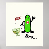 Grappige groene komkommer poster (Voorkant)