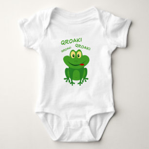 Grappige groene kwakende pad kikker romper