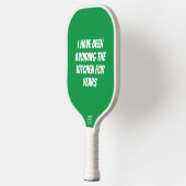 Grappige Groene Niet in de Keuken Pickleball Paddl Paddle (Links)
