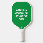 Grappige Groene Niet in de Keuken Pickleball Paddl Paddle (Voorkant)