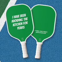 Grappige Groene Niet in de Keuken Pickleball Paddl
