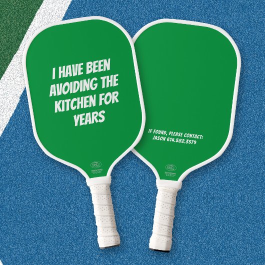 Grappige Groene Niet in de Keuken Pickleball Paddl Paddle