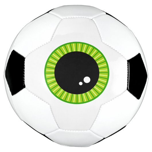 Grappige Groene Oogbal Voetbal (Gedraaid)