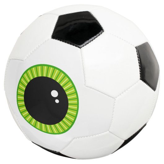 Grappige Groene Oogbal Voetbal (Drie kwart)