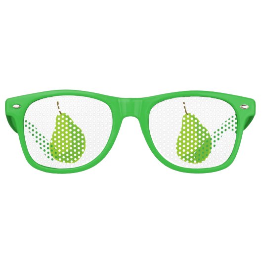 Grappige groene peer fruit party tinten zonnebril (Voorkant)