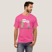 Grappige groene roze paashaas illustratie t-shirt (Voorkant volledig)