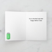 Grappige groene Soda Pop Pun Vaderdag Kaart (Binnen)