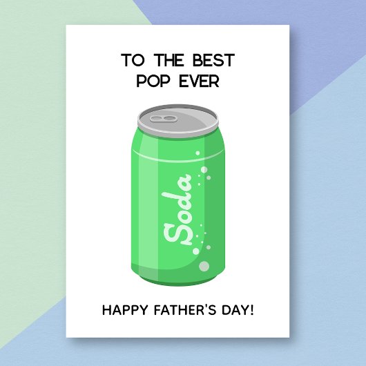 Grappige groene Soda Pop Pun Vaderdag Kaart