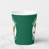 Grappige groene t rex dinosaurus cartoon gepersona papieren bekers (Links)